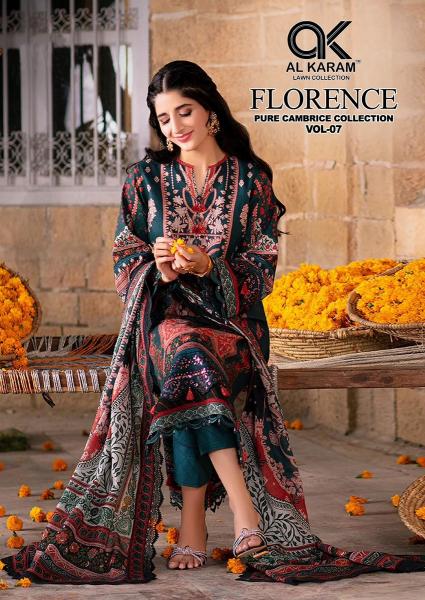 Alkaram Florence Vol-7 – Karachi Kurti Pant With Dupatta - Wholesale Catalog