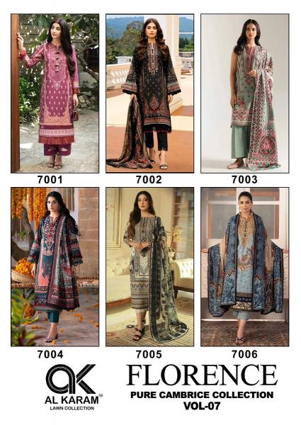 Alkaram Florence Vol-7 – Karachi Kurti Pant With Dupatta - Wholesale Catalog