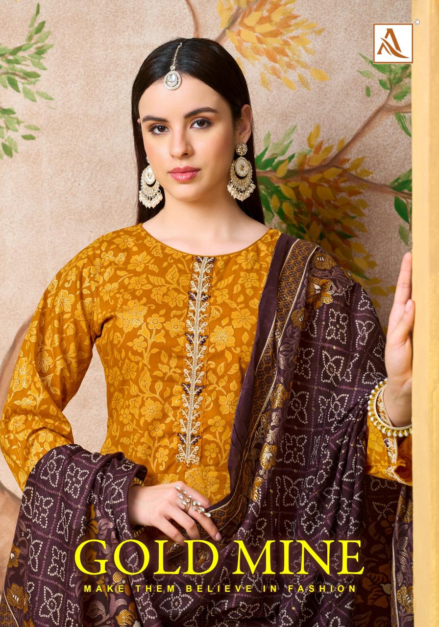 Alok Gold Mine catalog surat mumbai dress materials for sales whappa number