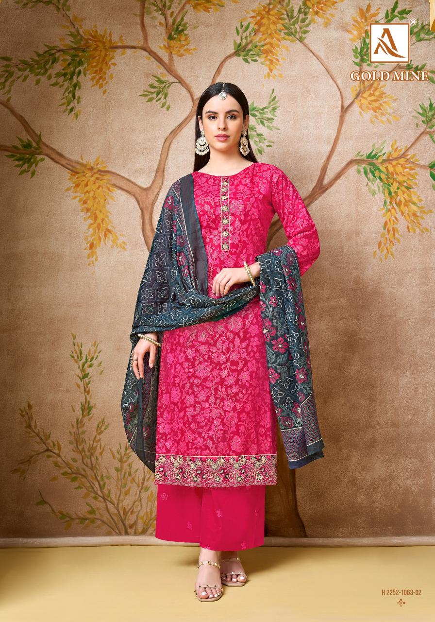 Alok Gold Mine catalog surat mumbai dress materials for sales whappa number