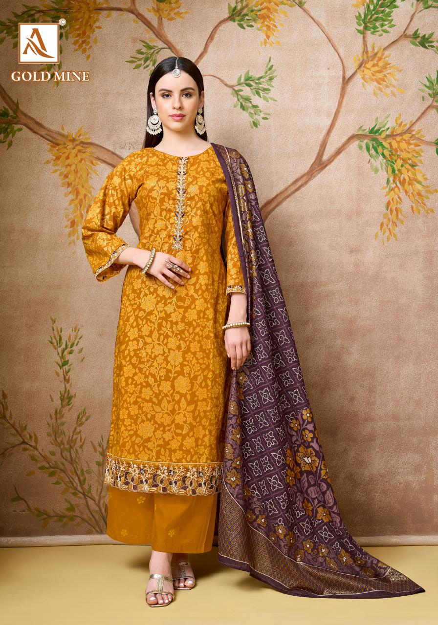 Alok Gold Mine catalog surat mumbai dress materials for sales whappa number