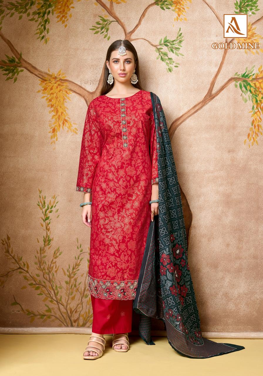 Alok Gold Mine catalog surat mumbai dress materials for sales whappa number