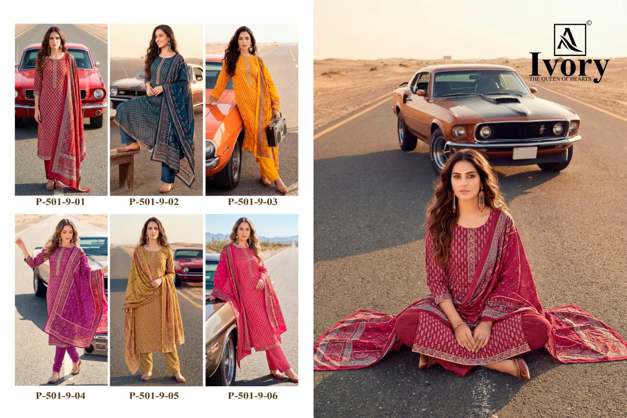 Alok Ivory catalog online dress material from surat