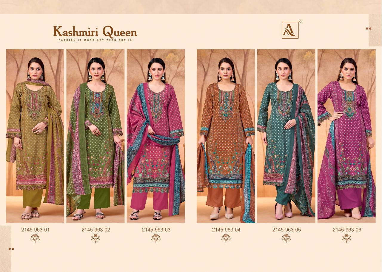 Alok Kashmiri Queen catalog online booking surat dress materials
