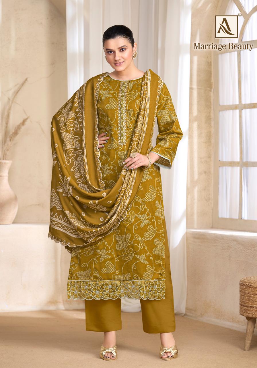 Alok Marriage Beauty catalog dress materials wholesale shops in surat