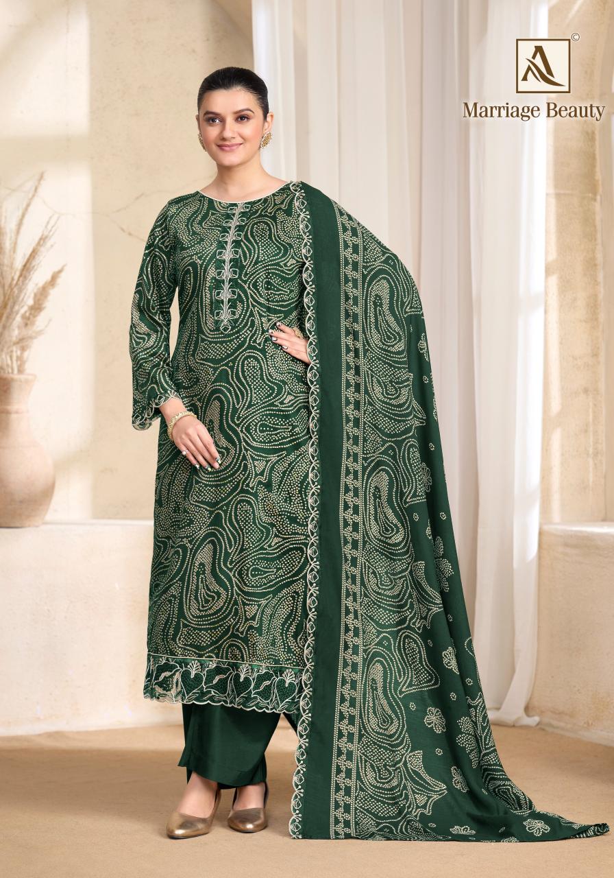 Alok Marriage Beauty catalog dress materials wholesale shops in surat