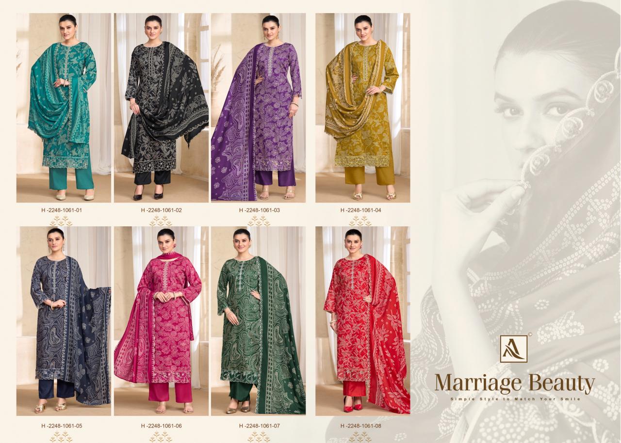 Alok Marriage Beauty catalog dress materials wholesale shops in surat