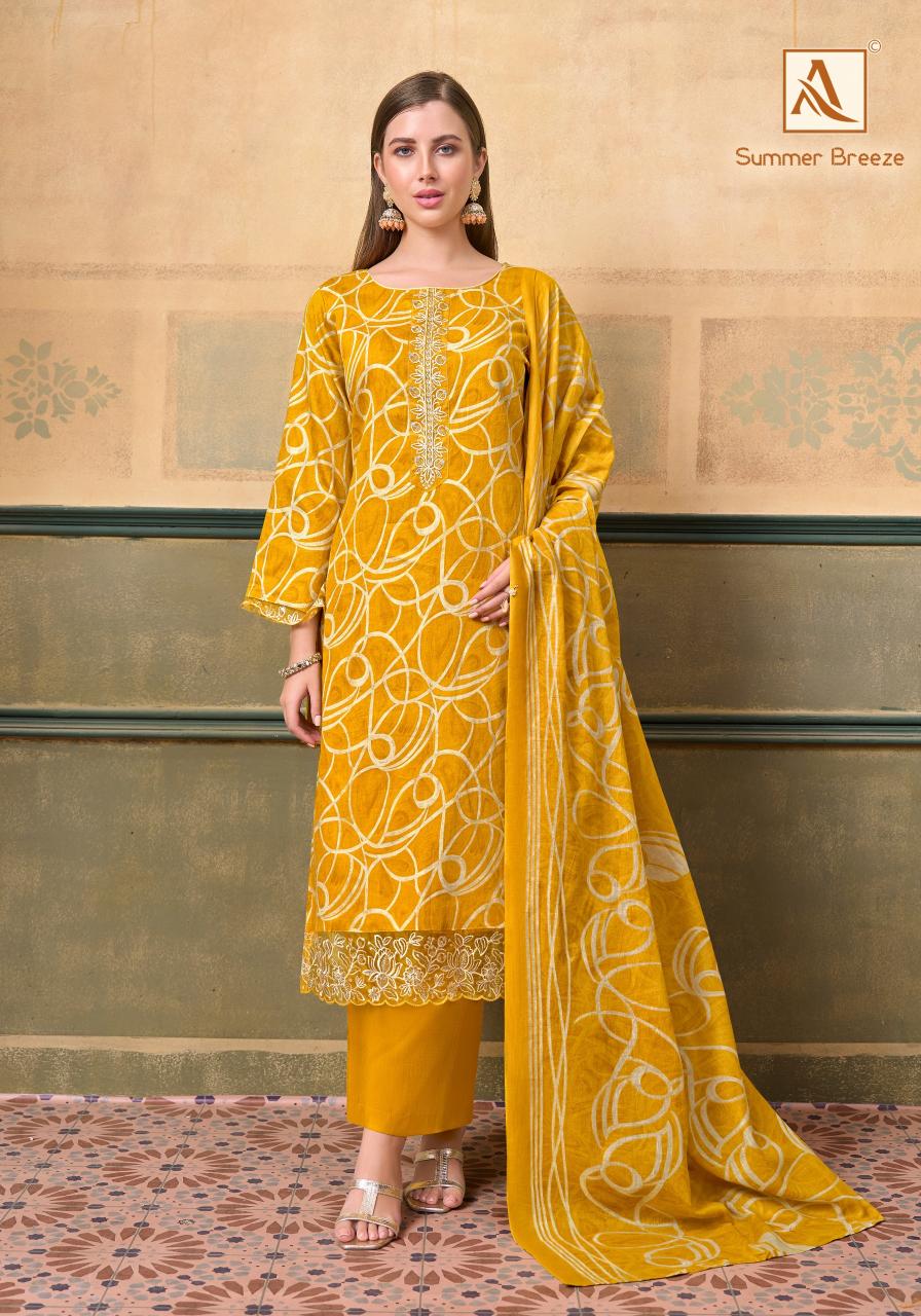 Alok Summer Breeze catalog surat dress materials online retail 