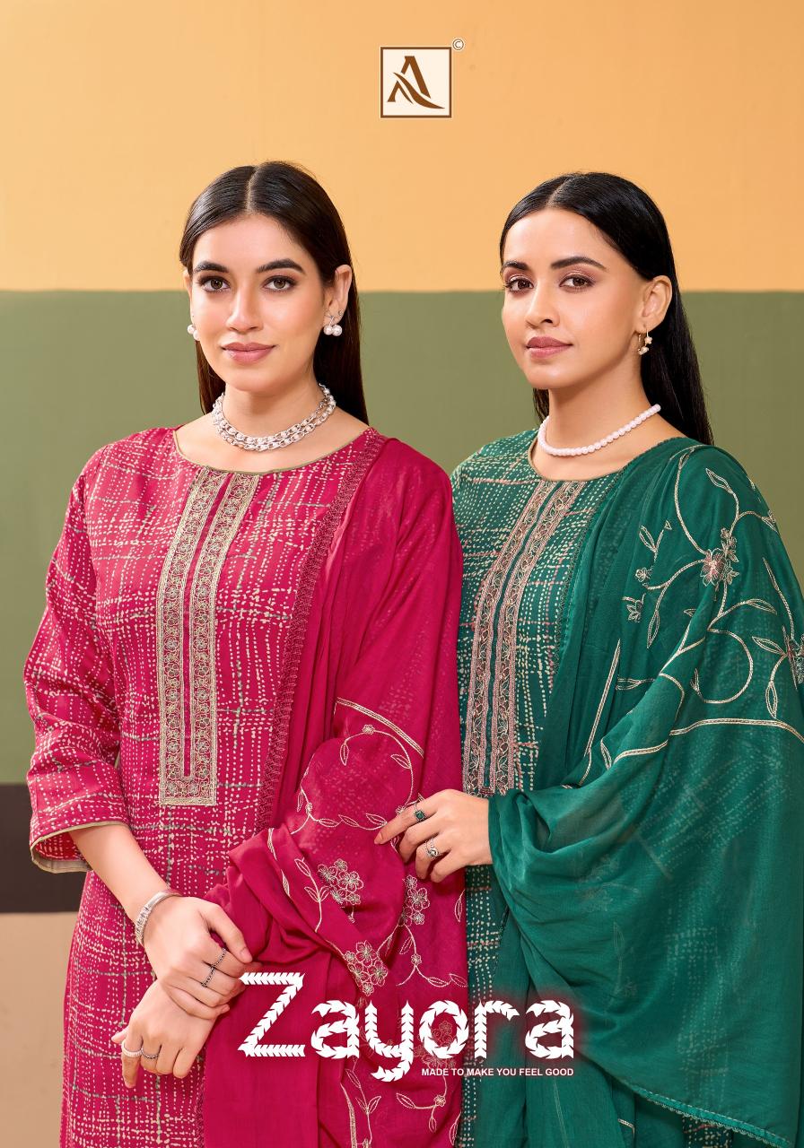 Alok Zayora catalog wholesale dress material surat online