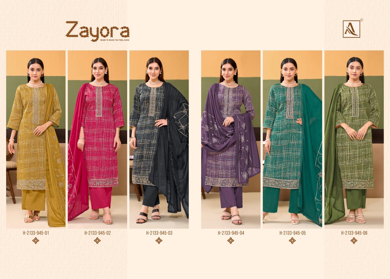 Alok Zayora catalog wholesale dress material surat online