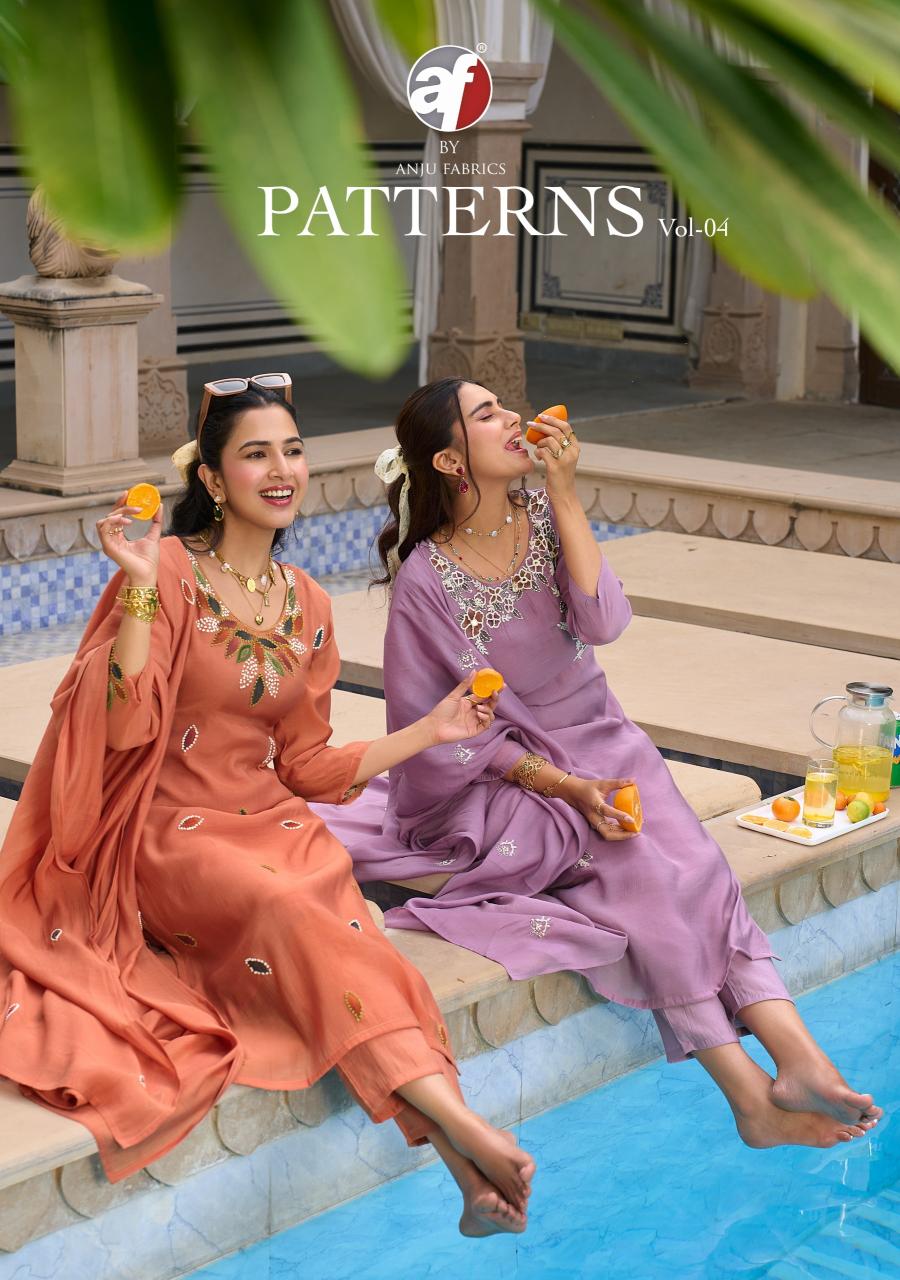 Anju Fabrics Patterns catalog kurti wholeslaer in surat 