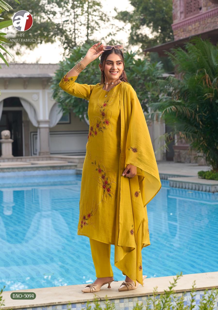 Anju Fabrics Patterns catalog kurti wholeslaer in surat 