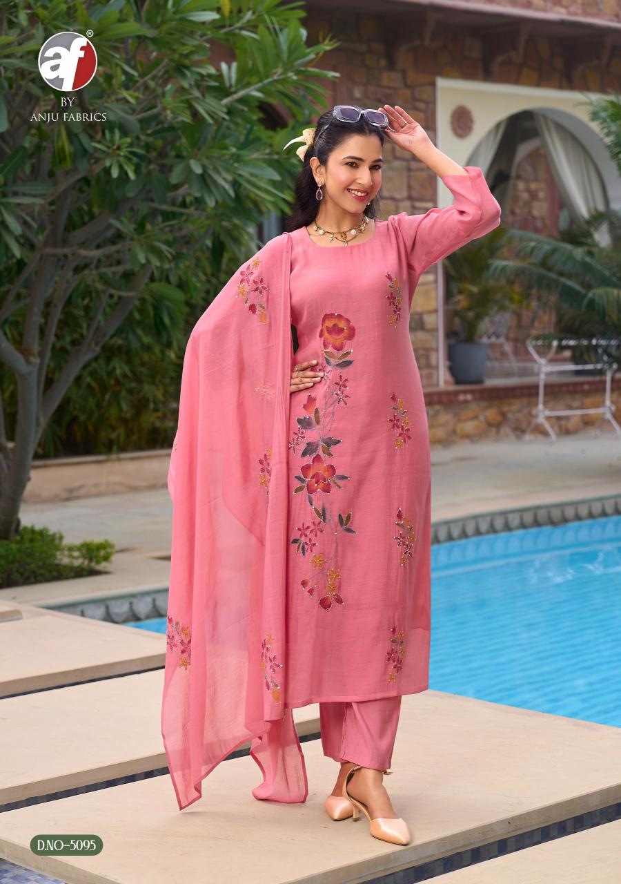 Anju Fabrics Patterns catalog kurti wholeslaer in surat 