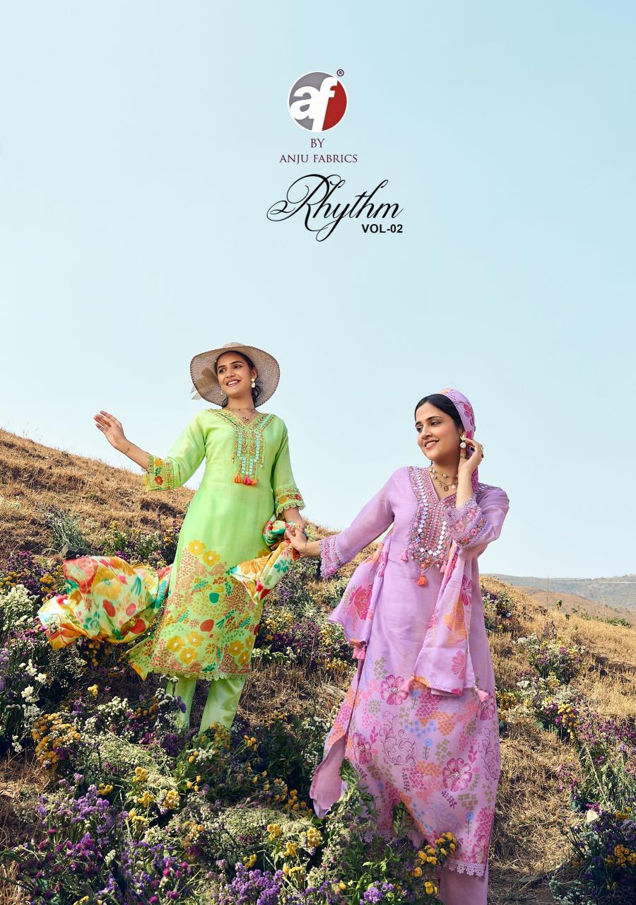 Anju Fabrics Rhythm vol 2 catalog woolen kurtis wholesale in bairagarh bhopal