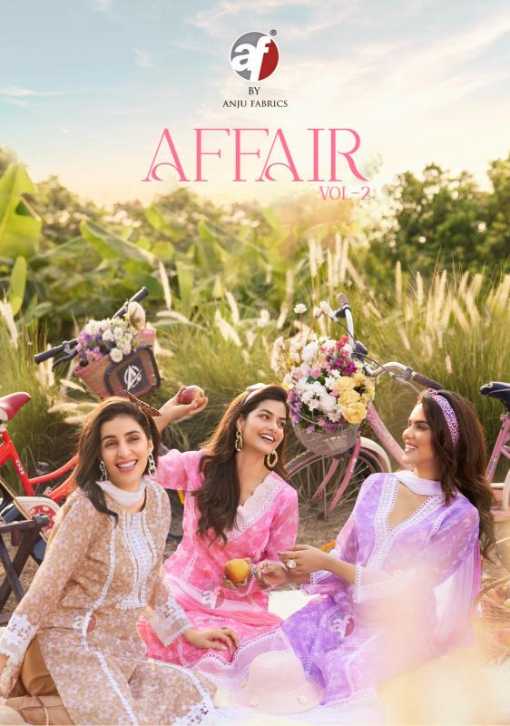 Anju Fabrics Silk Affair vol 2 catalog wholesale rate branded kurtis