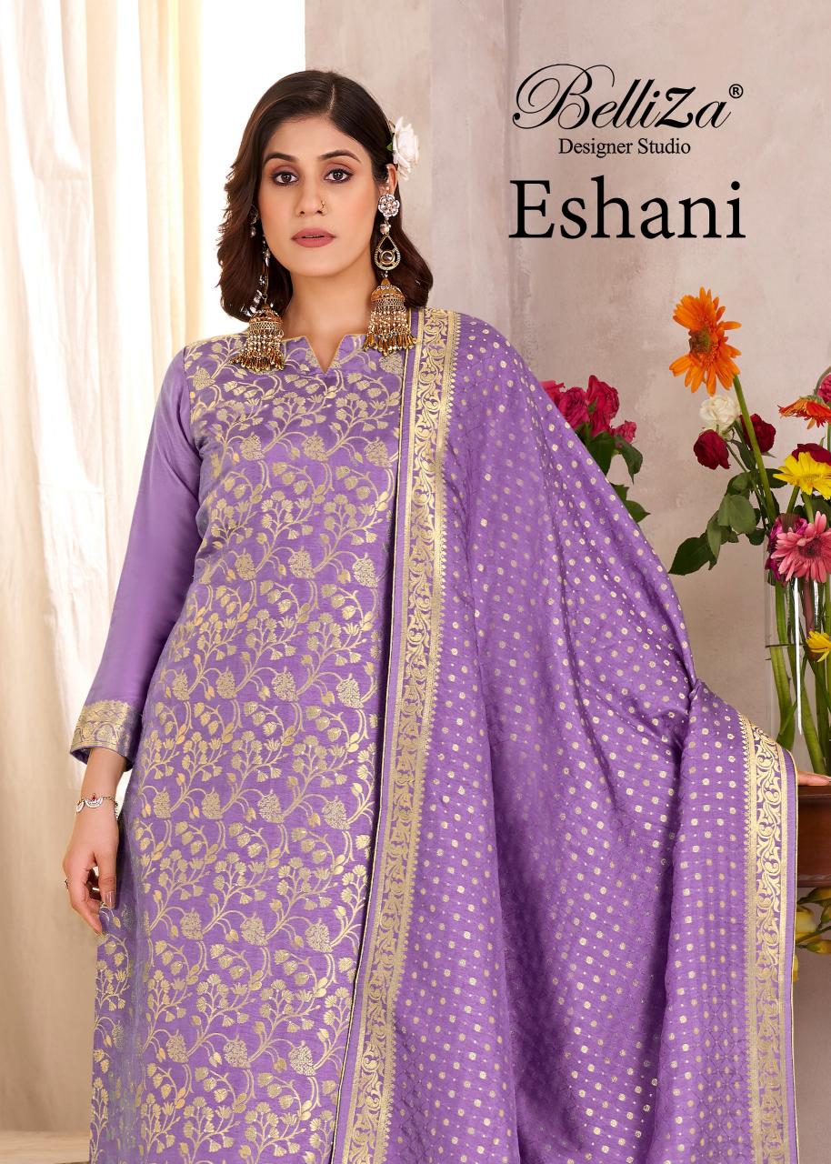 Belliza Eshani catalog synthetic dress material in surat manufacturer