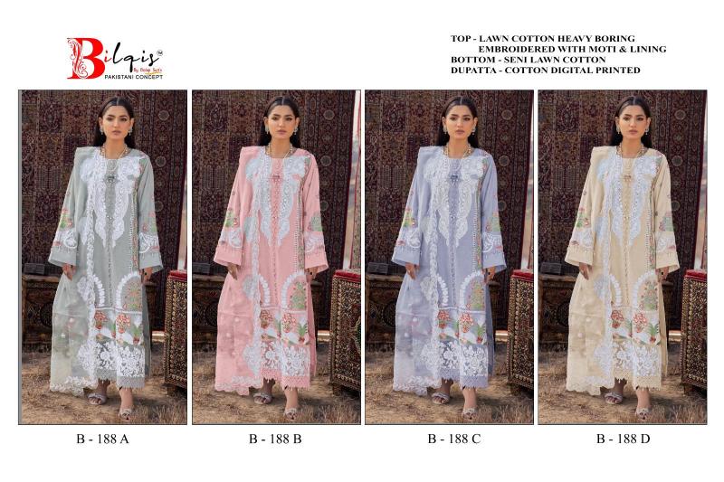 Bilqis B 188 A To D catalog pakistani suits wholesale in pakistan
