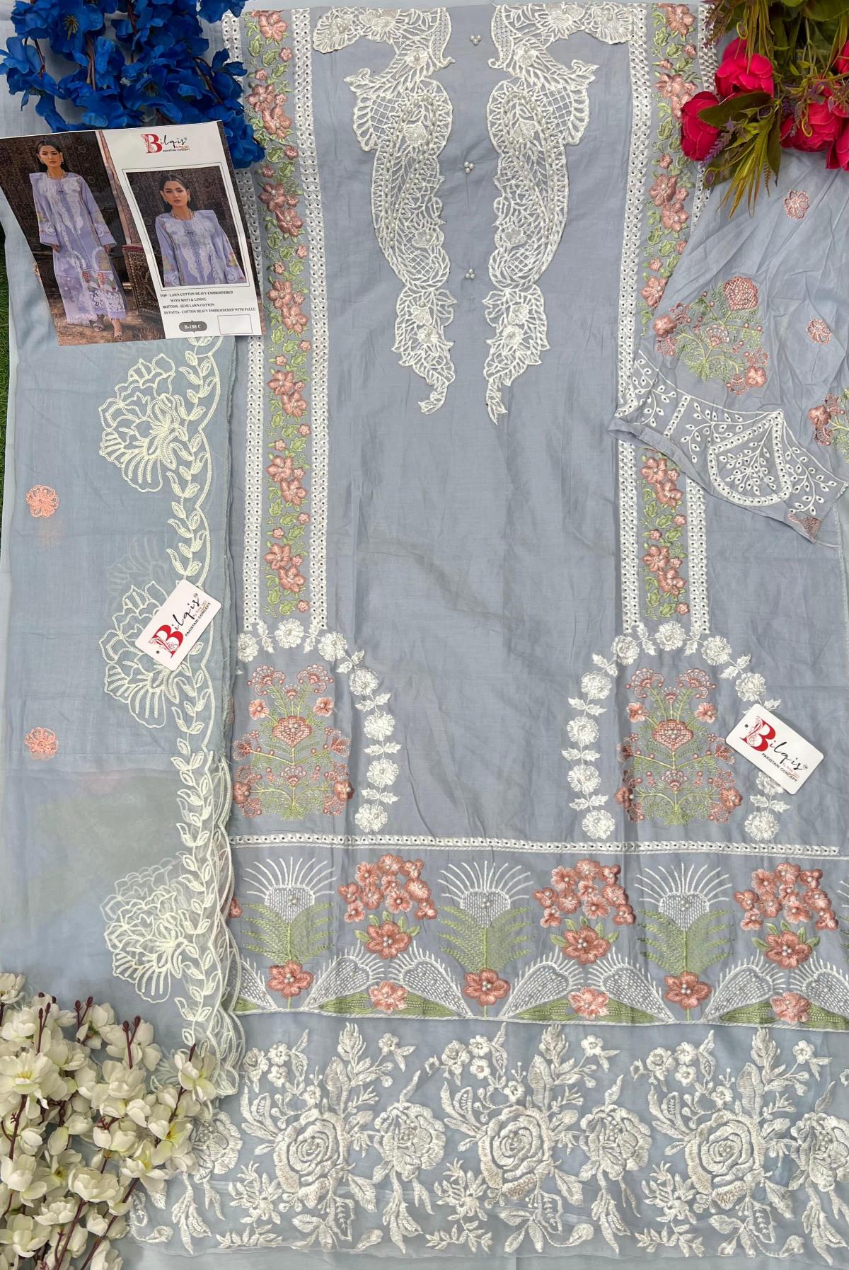 Bilqis B 188 A To D catalog pakistani suits wholesale in pakistan