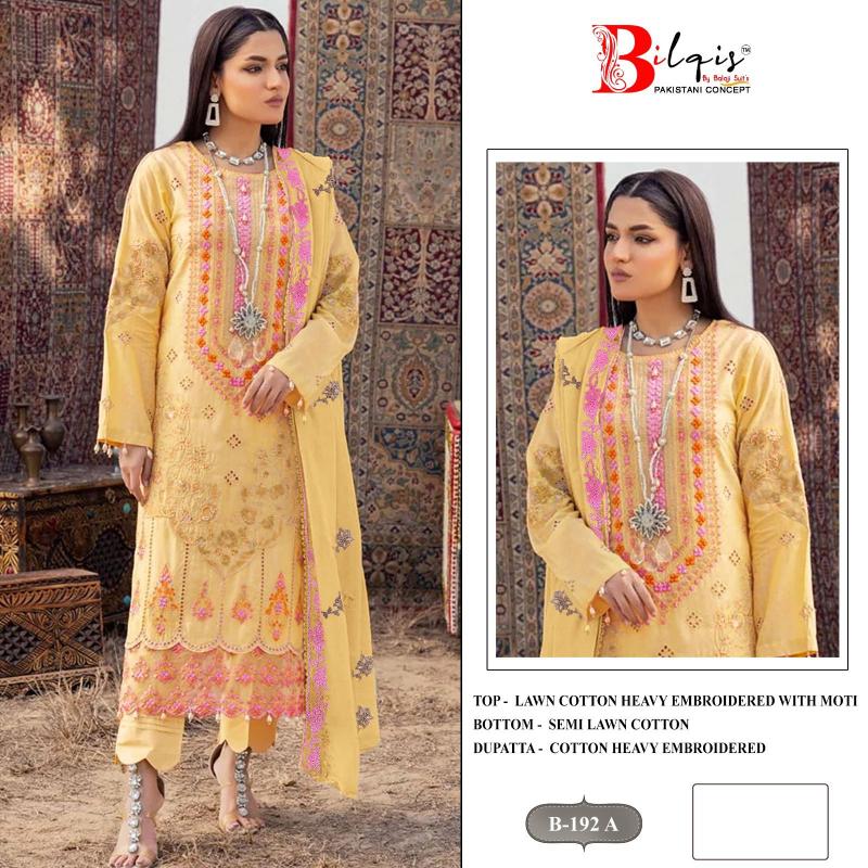 Bilqis B 192 A To D catalog wholesale pakistani suits in kashmir