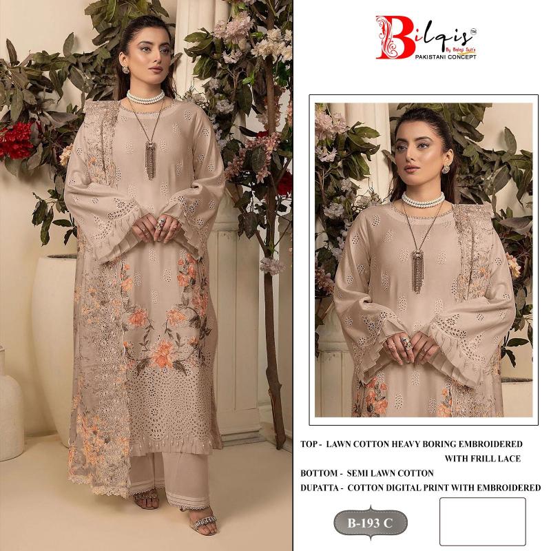 Bilqis B 193 A To D catalog wholesale pakistani salwar suits