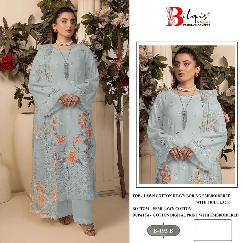 Bilqis B 193 A To D catalog wholesale pakistani salwar suits