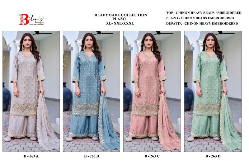 Bilqis B 263 A To D catalog pakistani suit wholesale