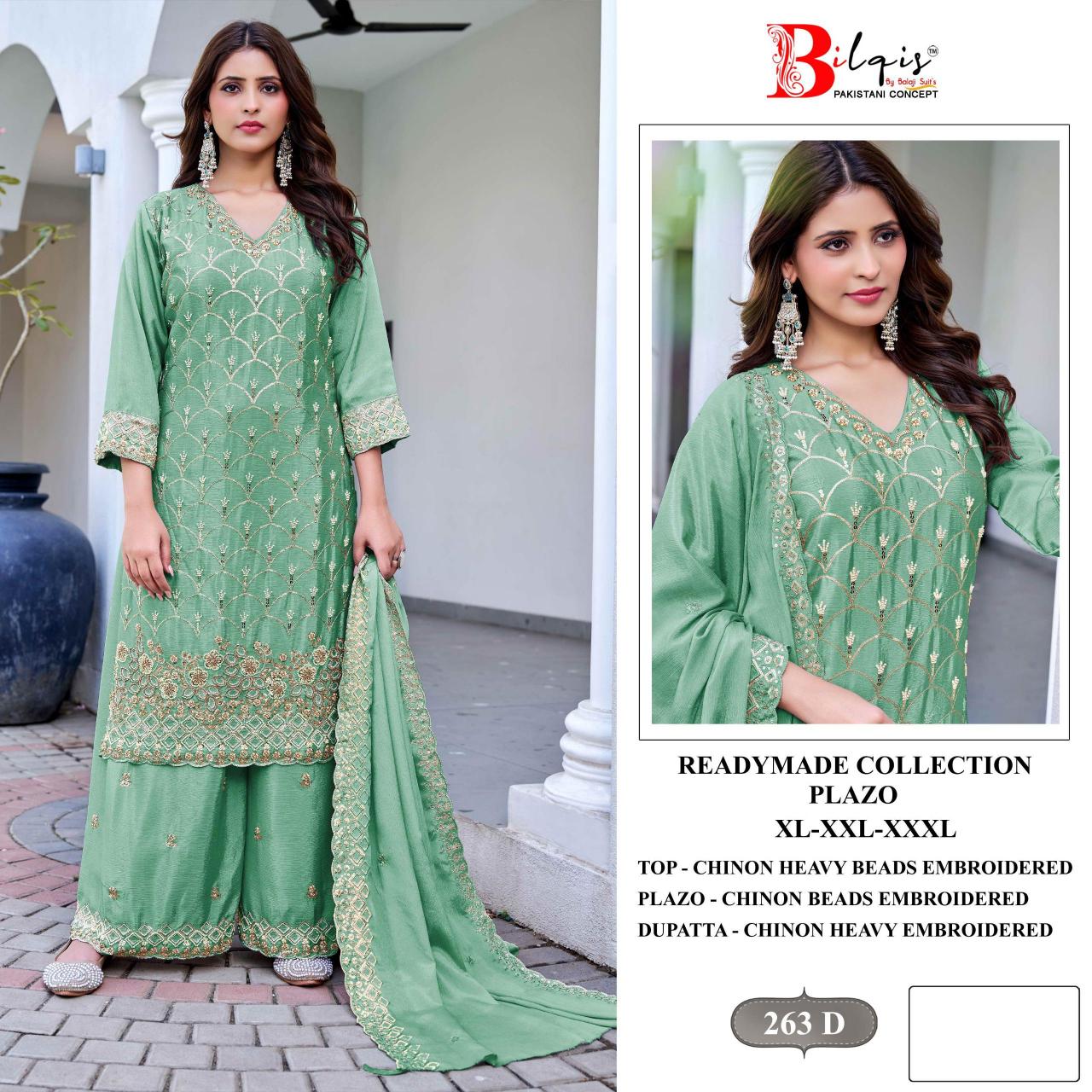 Bilqis B 263 A To D catalog pakistani suit wholesale