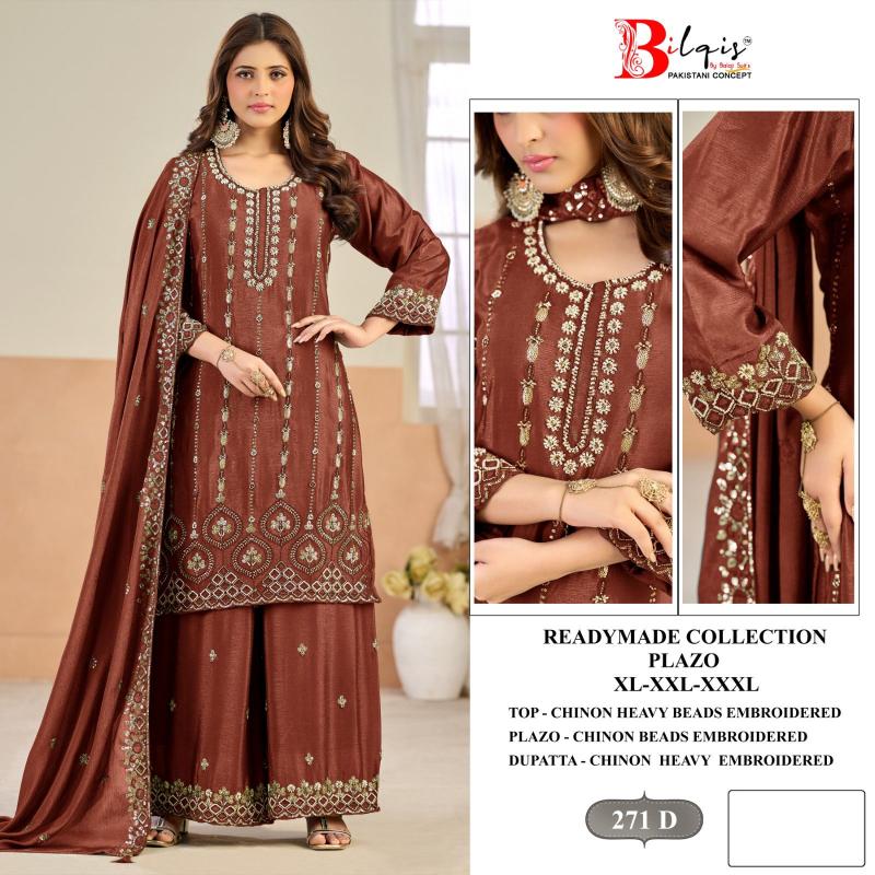 Bilqis B 271 A To D catalog pakistani ladies suits wholesale in delhi
