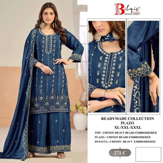 Bilqis B 271 A To D catalog pakistani ladies suits wholesale in delhi