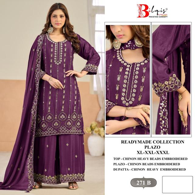 Bilqis B 271 A To D catalog pakistani ladies suits wholesale in delhi