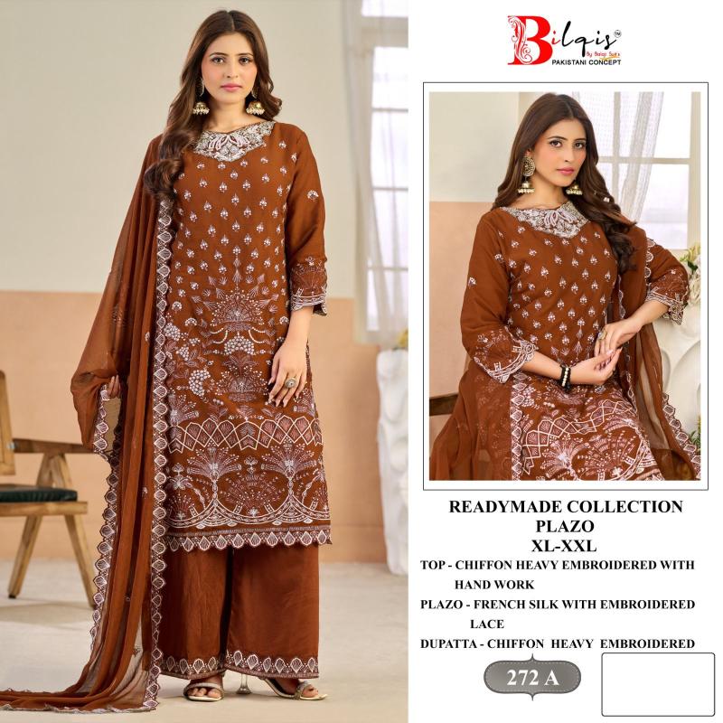 Bilqis B 272 A To D catalog pakistani suits at wholesale price in delhi