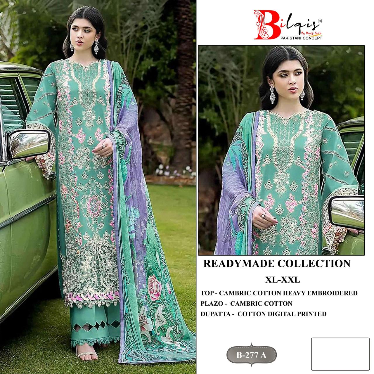 Bilqis B 277 A To D catalog pakistani wholesale suits india