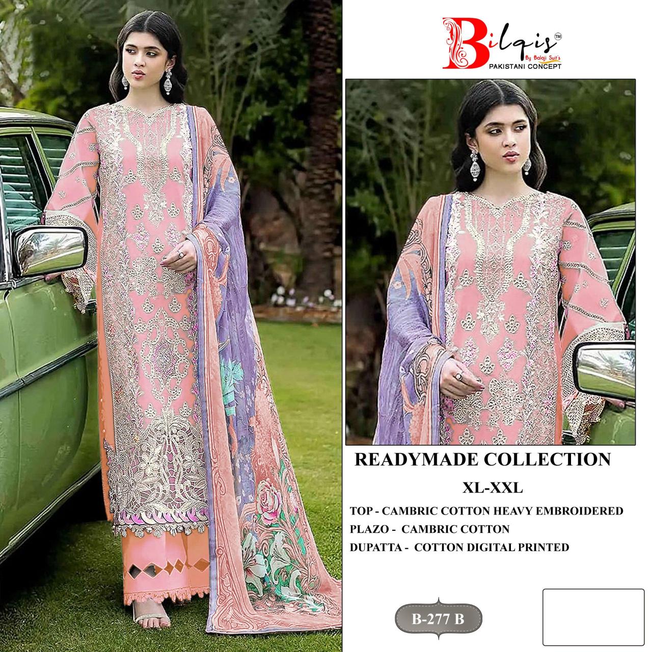 Bilqis B 277 A To D catalog pakistani wholesale suits india