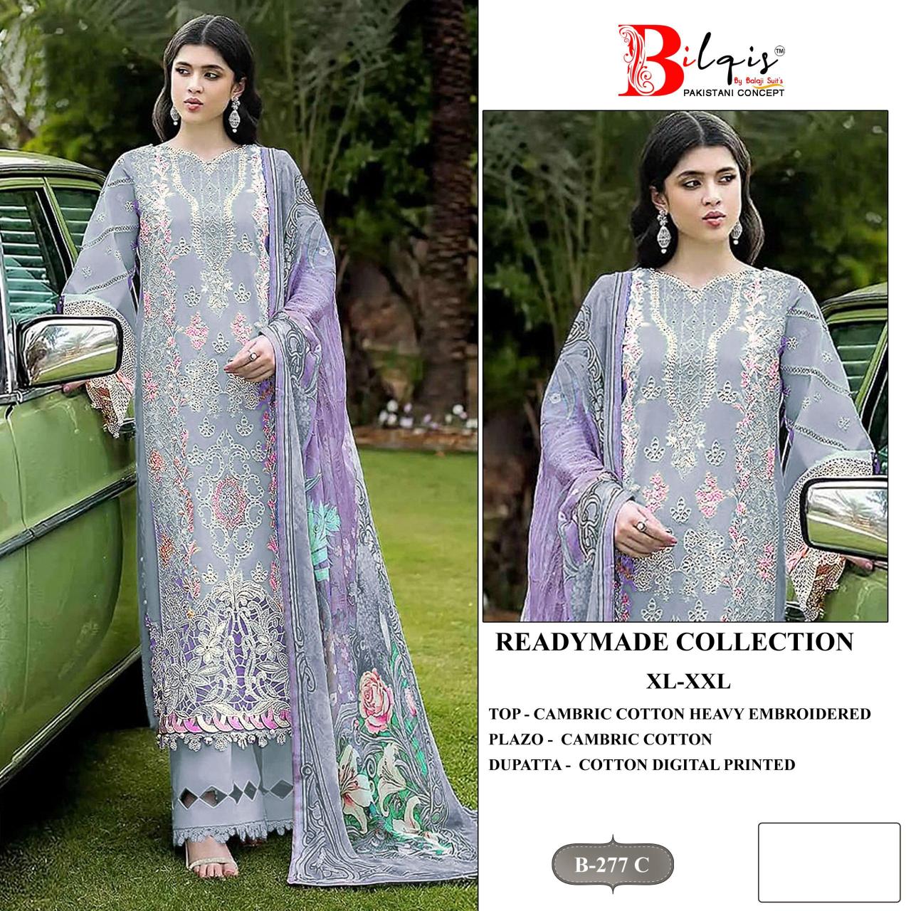 Bilqis B 277 A To D catalog pakistani wholesale suits india
