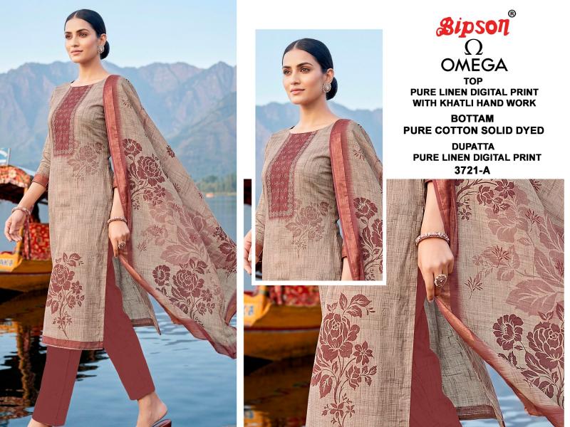 Bipson Omega 3721 catalog unstitched heavy salwar kameez in jaipur wholesale