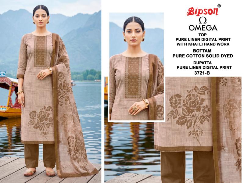 Bipson Omega 3721 catalog unstitched heavy salwar kameez in jaipur wholesale
