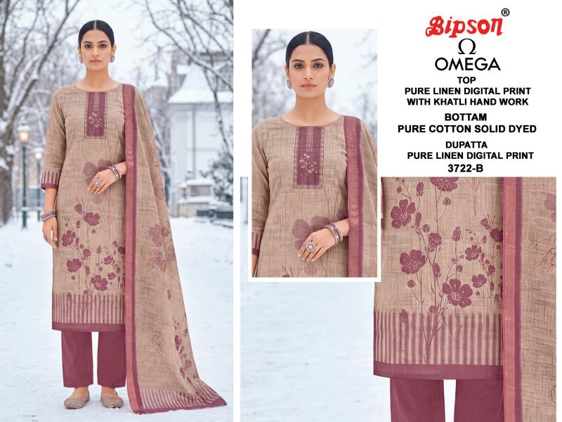 Bipson Omega 3722 catalog unstitched salwar kameez wholesale pakistan