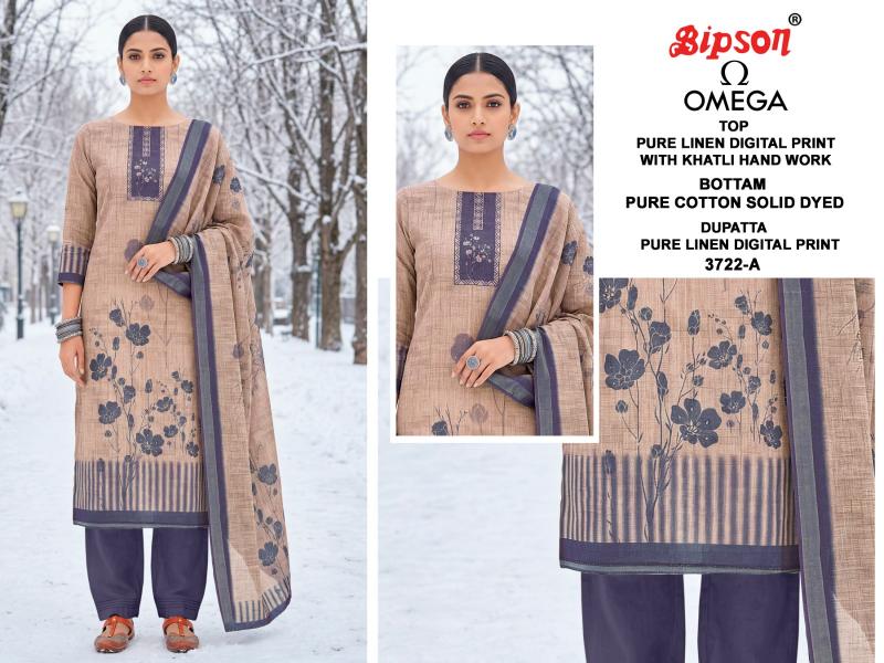 Bipson Omega 3722 catalog unstitched salwar kameez wholesale pakistan
