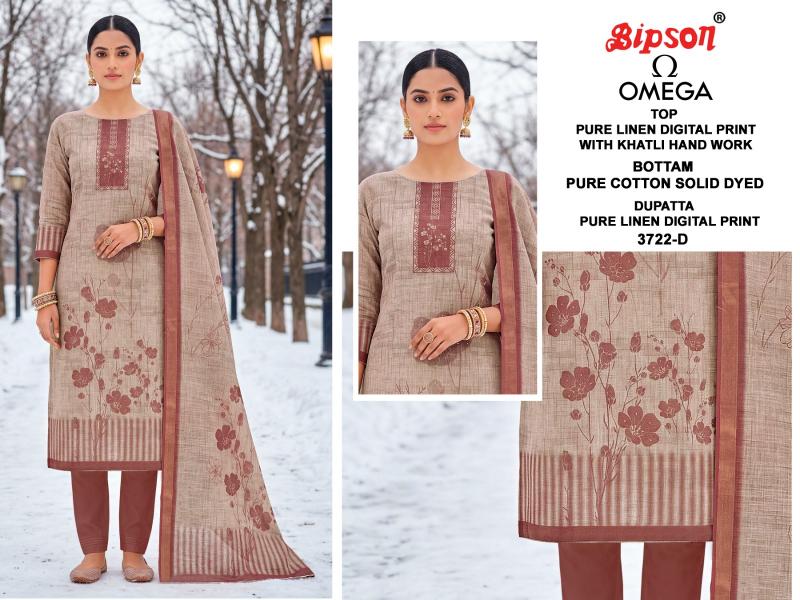 Bipson Omega 3722 catalog unstitched salwar kameez wholesale pakistan