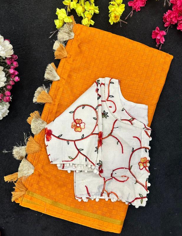 Blousewala Hk51 catalog khadi cotton sarees wholesale price