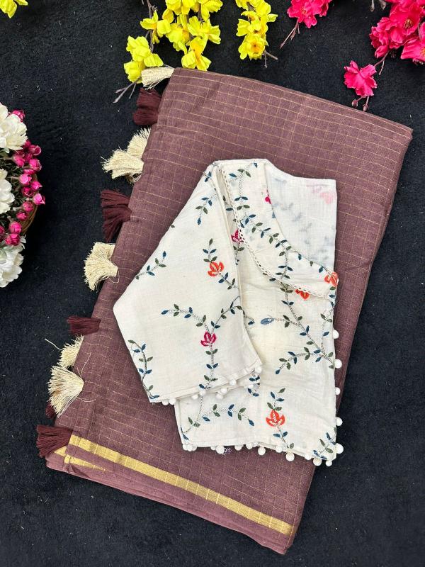 Blousewala Hk51 catalog khadi cotton sarees wholesale price