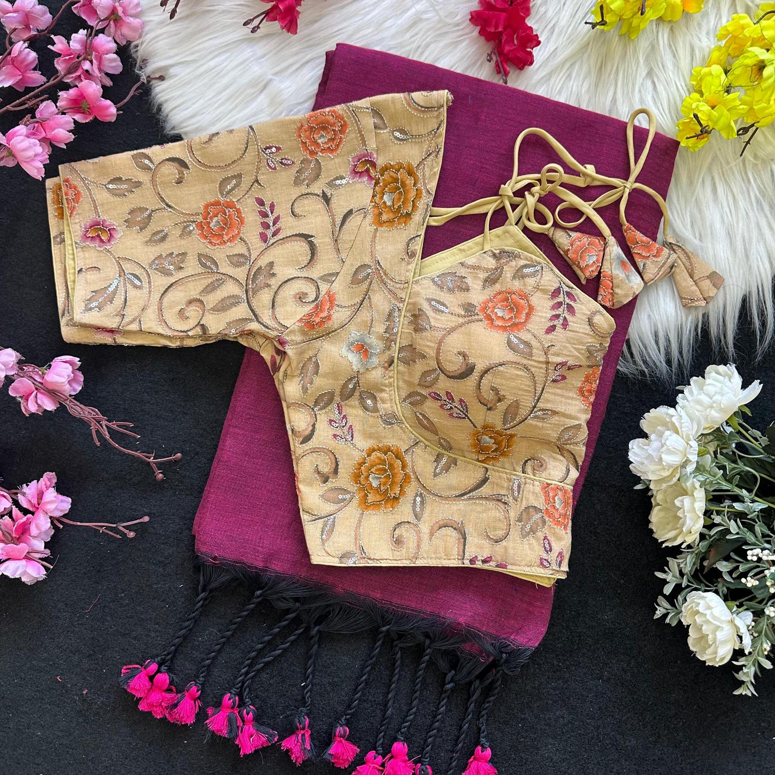 Blousewala Hk52 catalog khadi cotton sarees wholesale