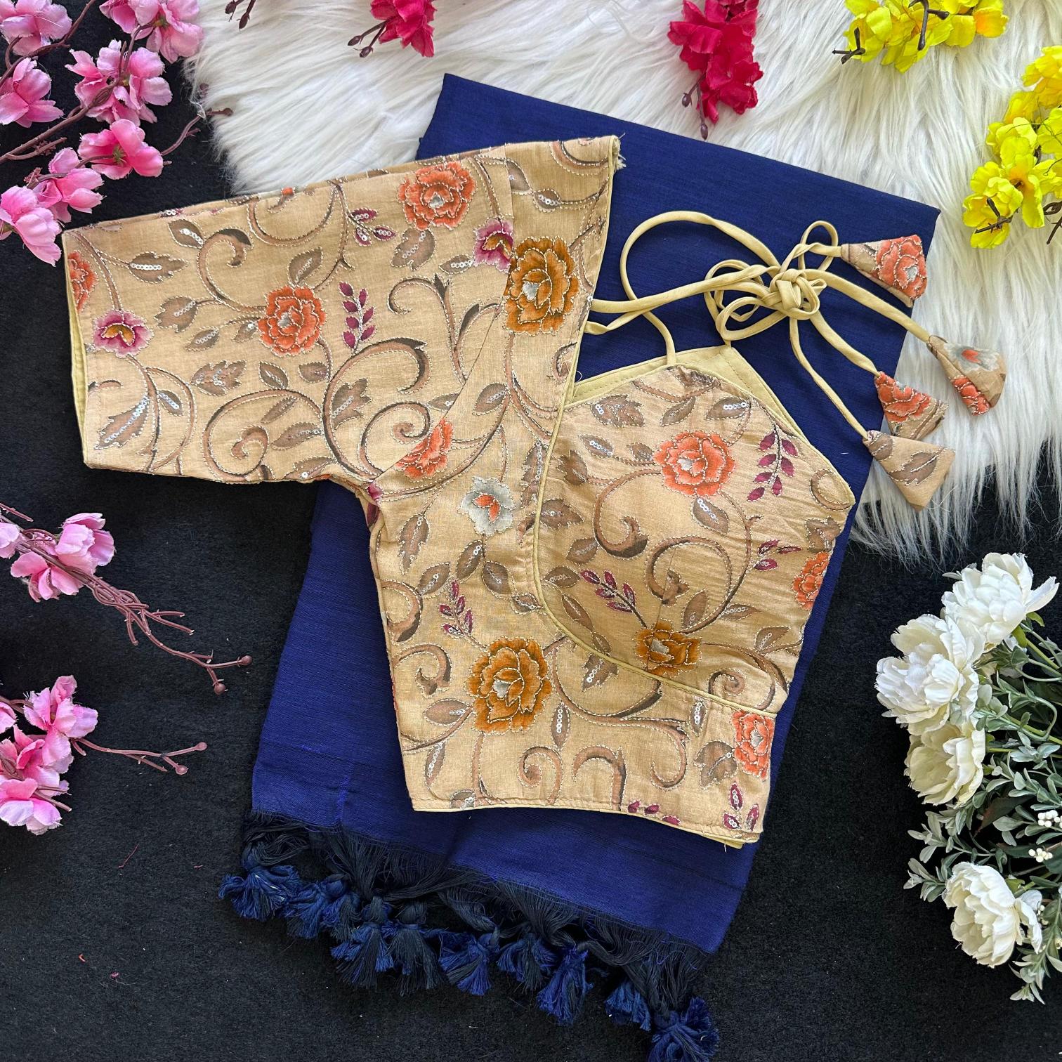 Blousewala Hk52 catalog khadi cotton sarees wholesale
