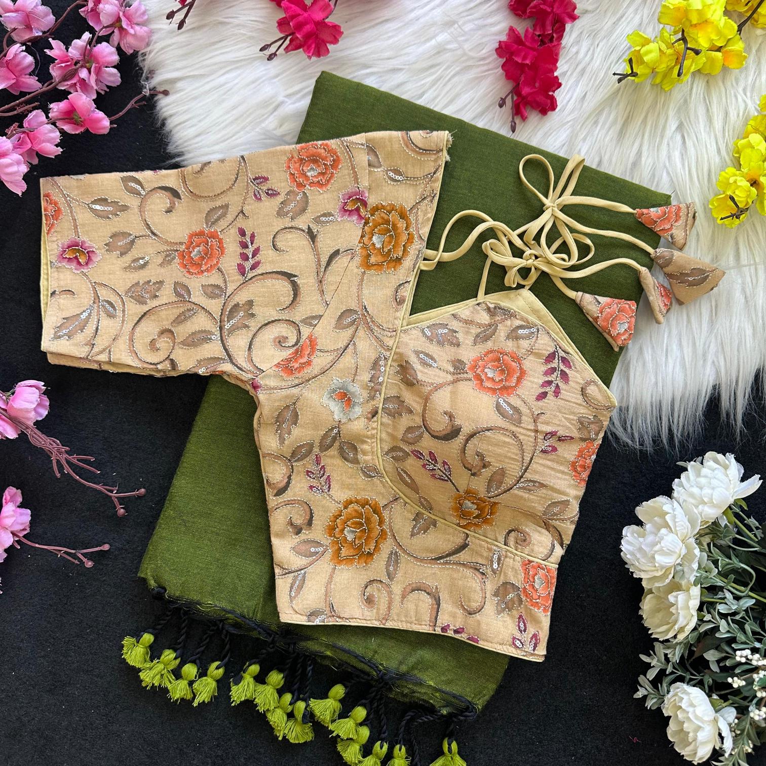 Blousewala Hk52 catalog khadi cotton sarees wholesale