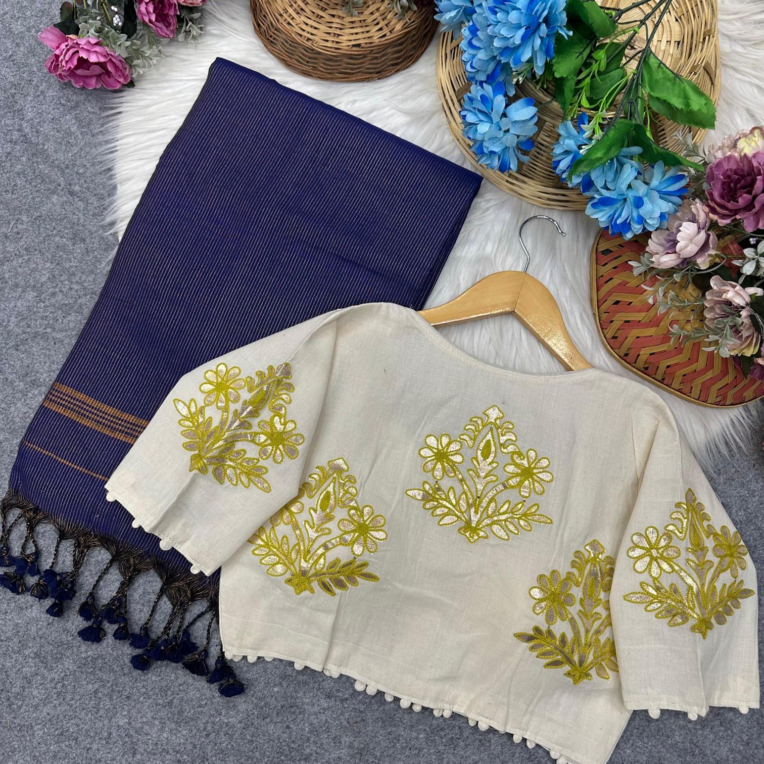 Blousewala Hk55 catalog khadi sarees wholesale
