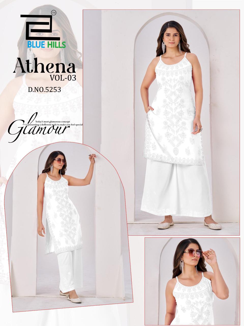 Blue Hills Athena Vol 3 catalog sleevlees kurtis