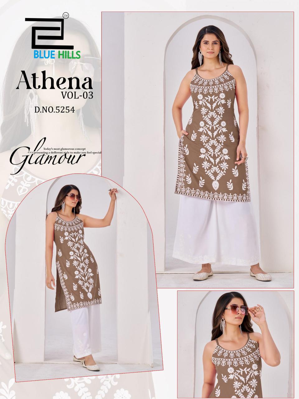 Blue Hills Athena Vol 3 catalog sleevlees kurtis