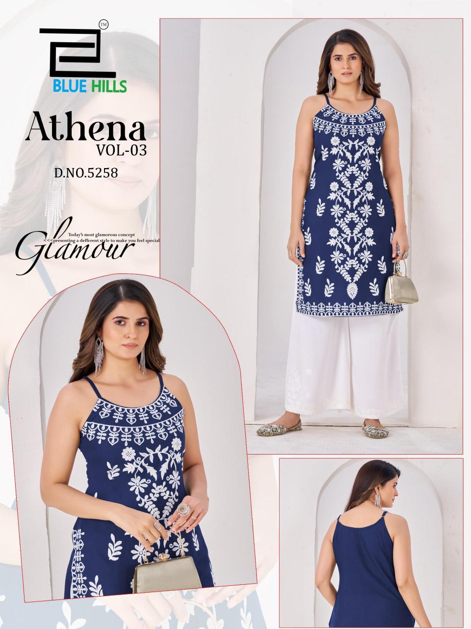 Blue Hills Athena Vol 3 catalog sleevlees kurtis