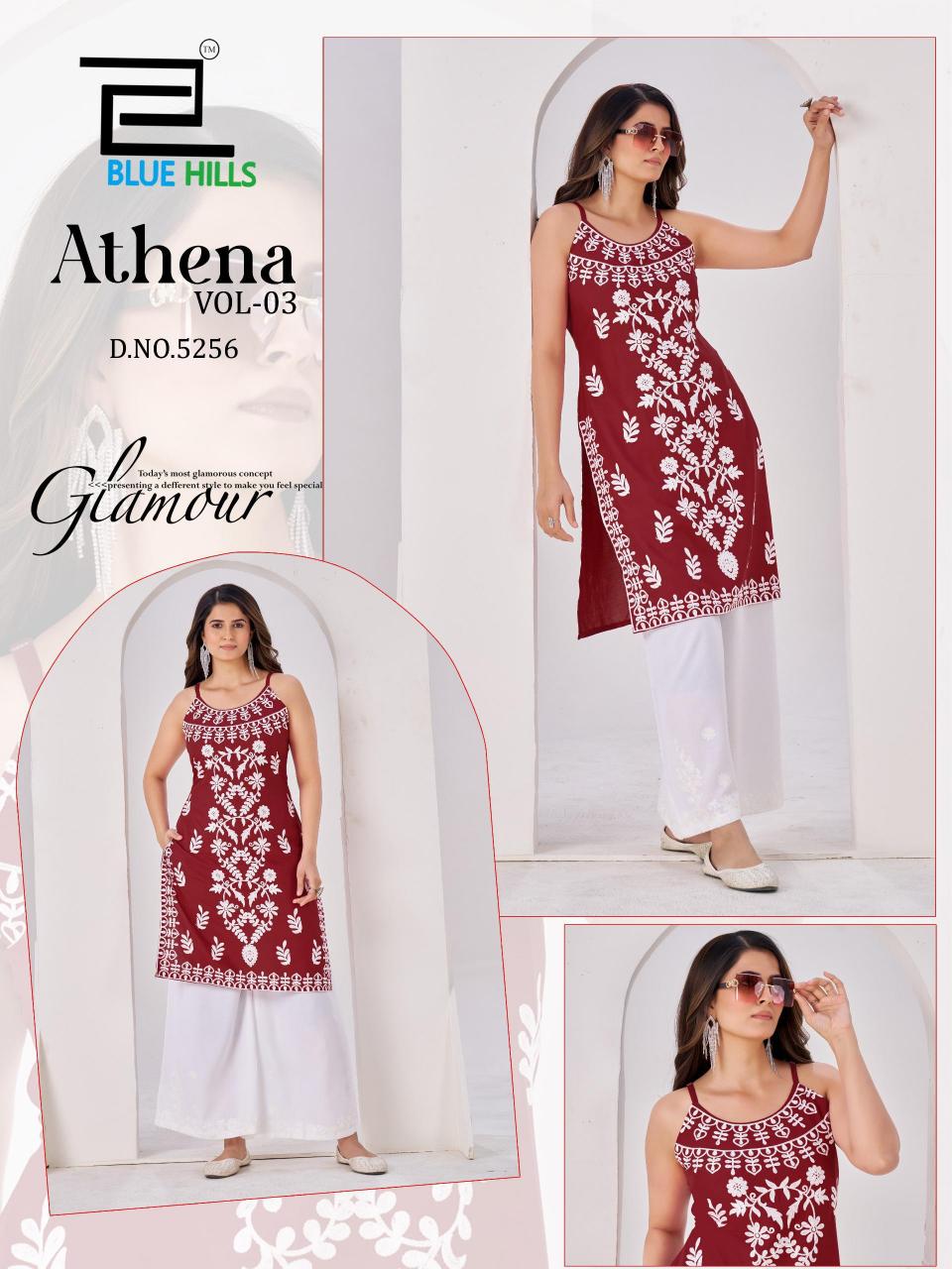 Blue Hills Athena Vol 3 catalog sleevlees kurtis