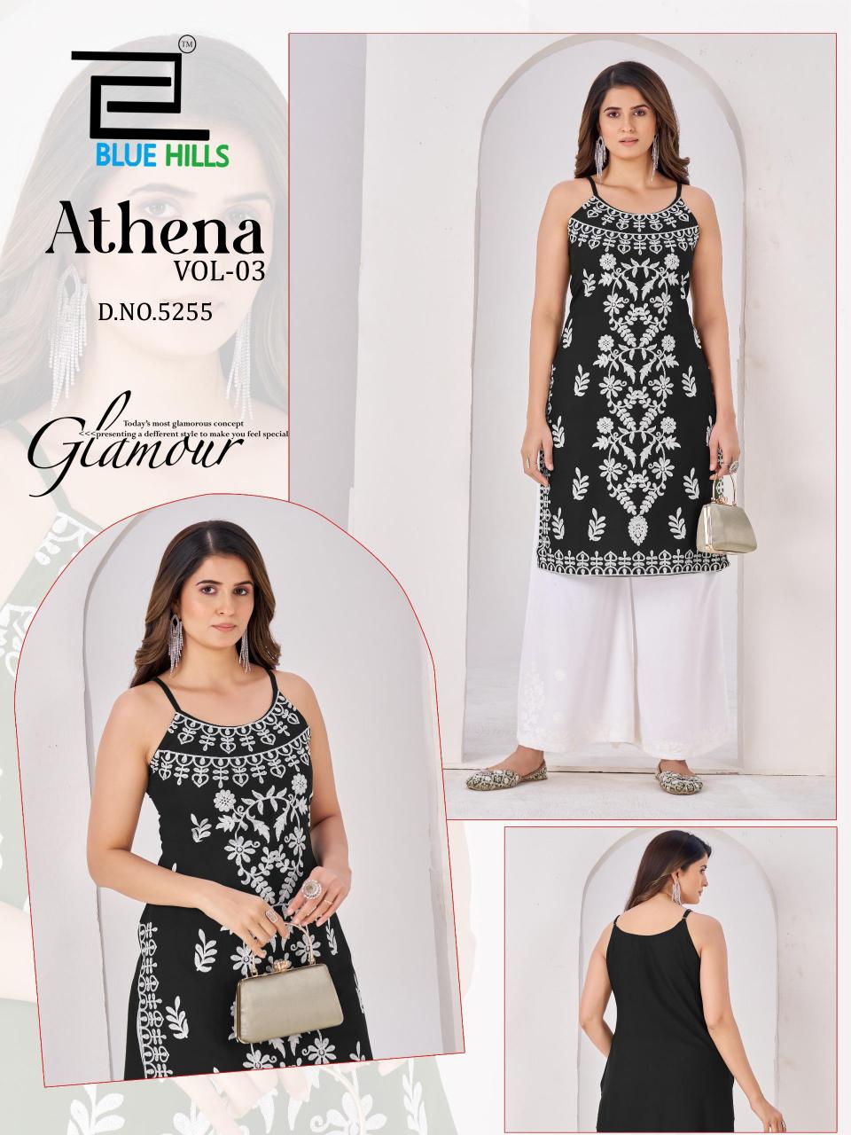 Blue Hills Athena Vol 3 catalog sleevlees kurtis